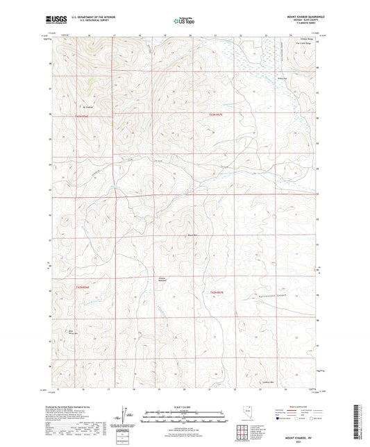 Mount Ichabod Nevada US Topo Map Image
