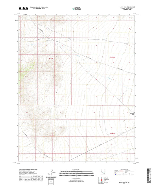 Mount Irish SE Nevada US Topo Map Image
