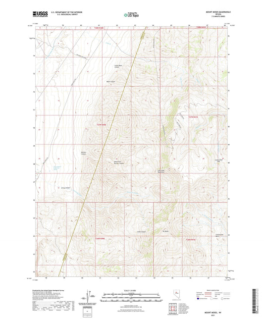 Mount Moses Nevada US Topo Map Image