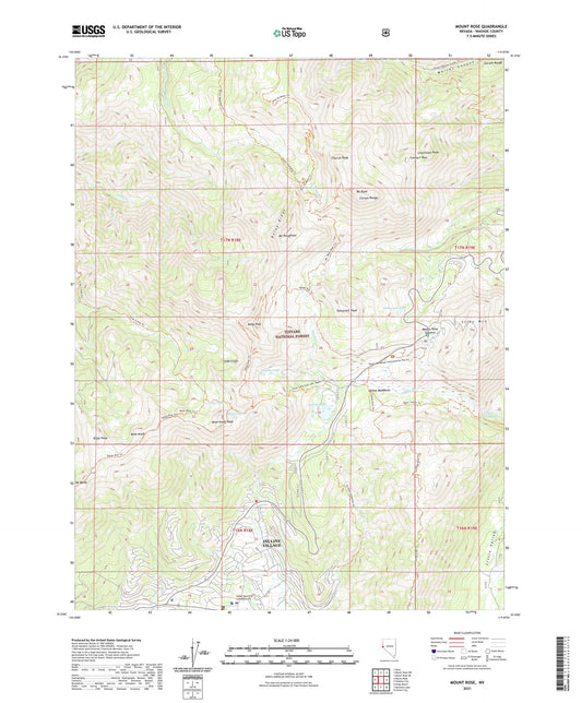 Mount Rose Nevada US Topo Map Image