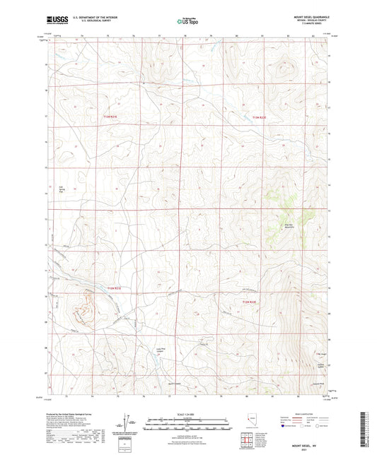 Mount Siegel Nevada US Topo Map Image