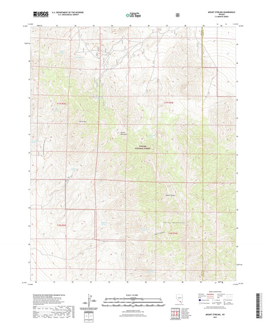 Mount Stirling Nevada US Topo Map Image