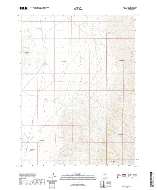 Mount Tobin Nevada US Topo Map Image