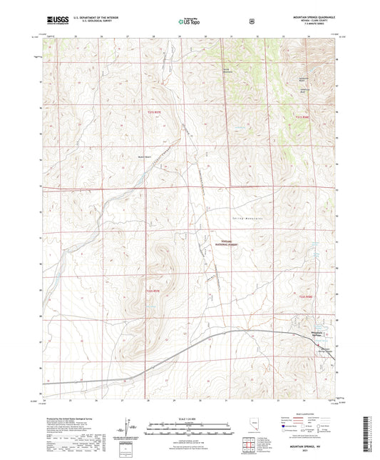 Mountain Springs Nevada US Topo Map Image