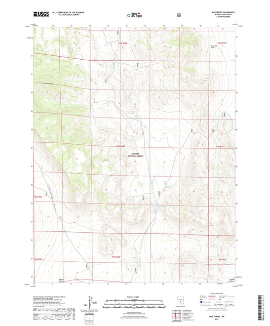 Mud Spring Nevada US Topo Map Image