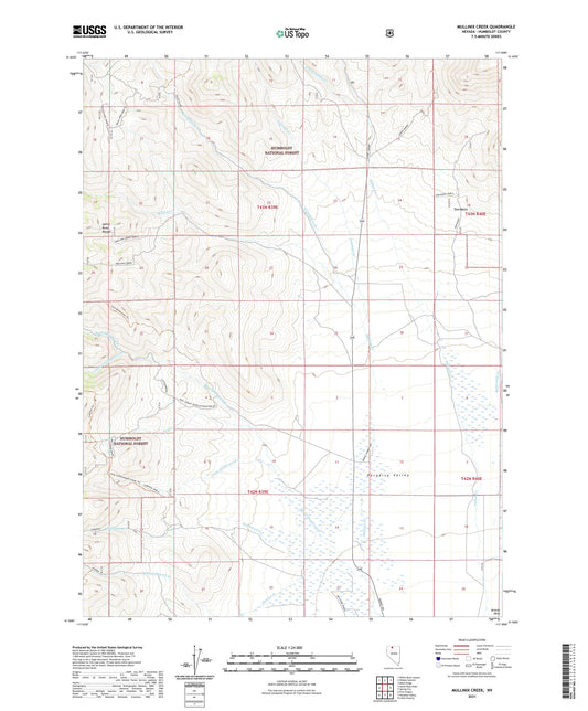 Mullinix Creek Nevada US Topo Map Image