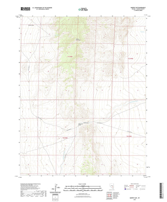 Murphy Gap Nevada US Topo Map Image