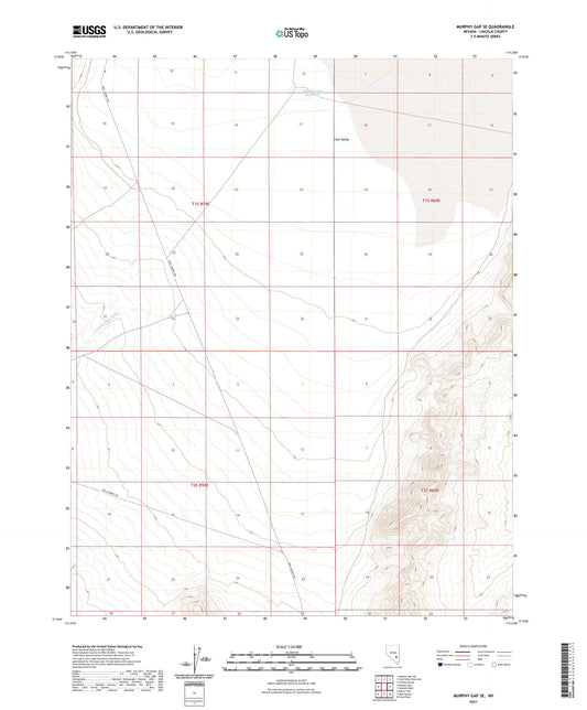 Murphy Gap SE Nevada US Topo Map Image