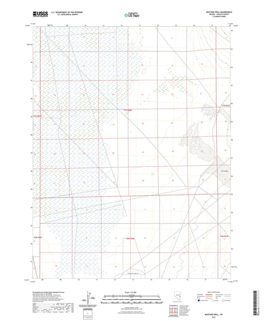 Mustang Well Nevada US Topo Map Image