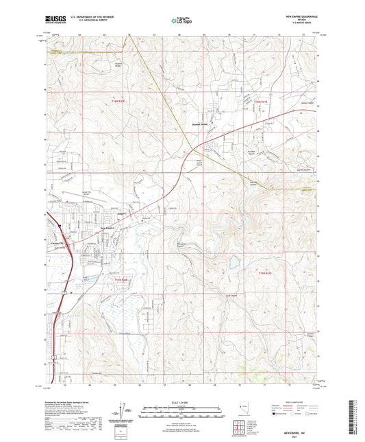New Empire Nevada US Topo Map Image