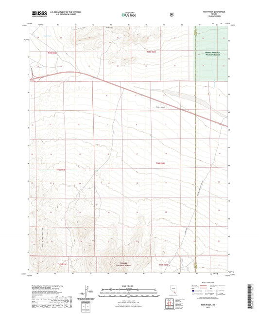 Niavi Wash Nevada US Topo Map Image
