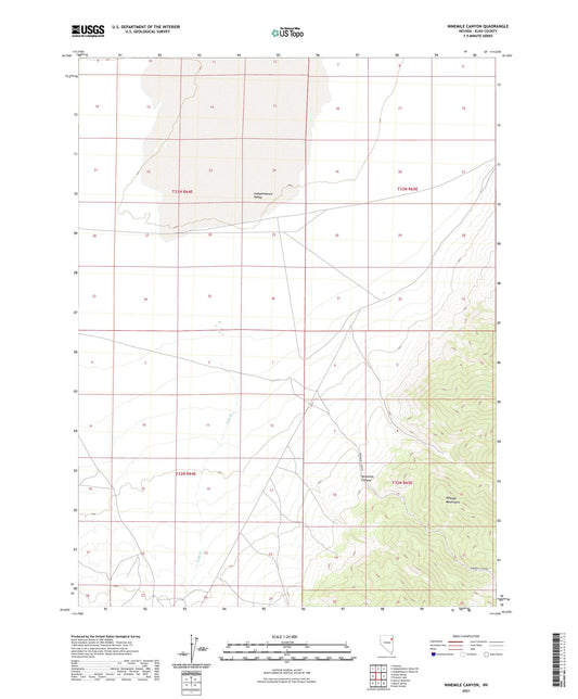 Ninemile Canyon Nevada US Topo Map Image
