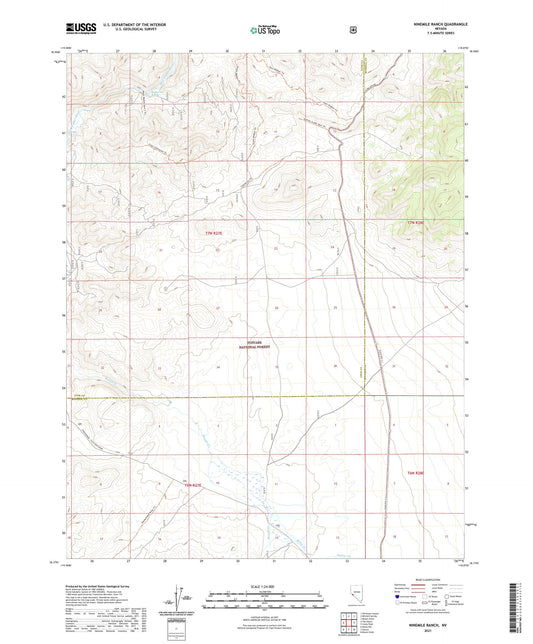 Ninemile Ranch Nevada US Topo Map Image