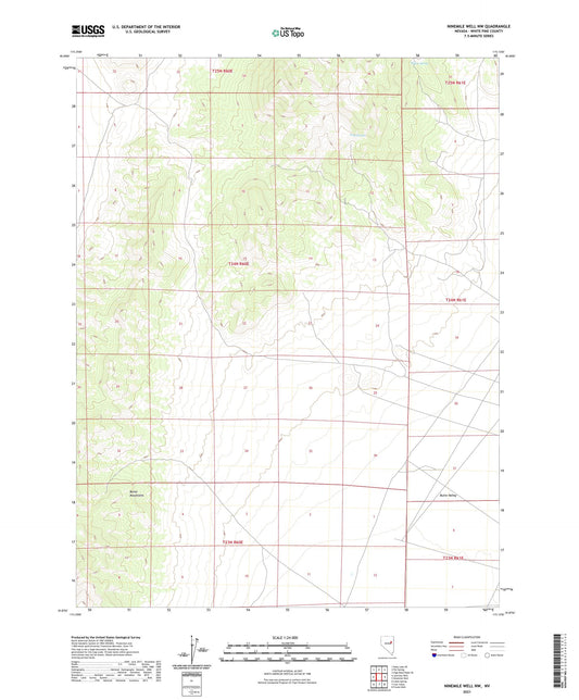 Ninemile Well NW Nevada US Topo Map Image