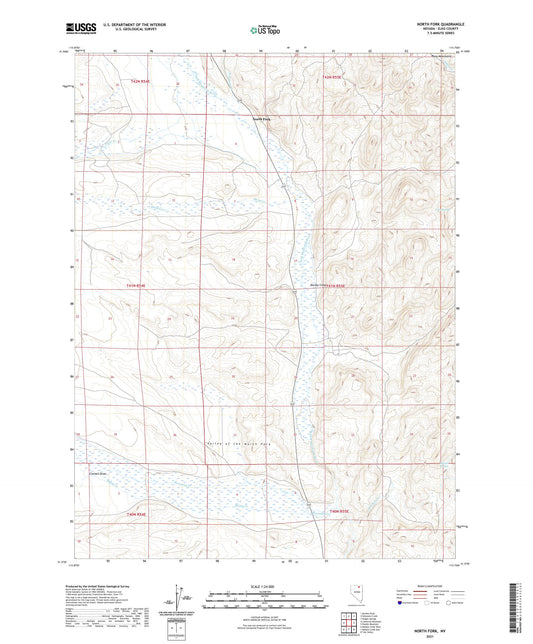 North Fork Nevada US Topo Map Image