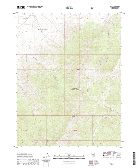 Nyala Nevada US Topo Map Image