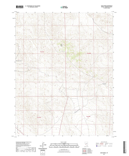 Oasis Divide Nevada US Topo Map Image