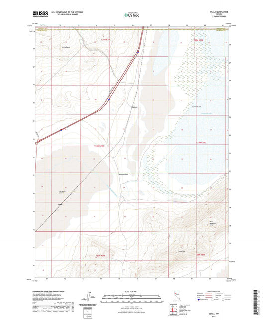 Ocala Nevada US Topo Map Image