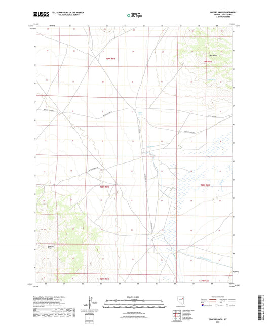 Odgers Ranch Nevada US Topo Map Image