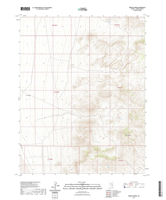Oreana Spring Nevada US Topo Map Image
