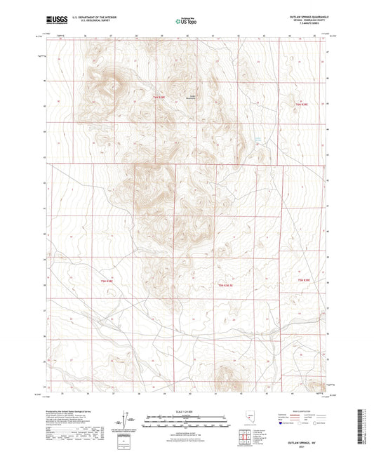 Outlaw Springs Nevada US Topo Map Image