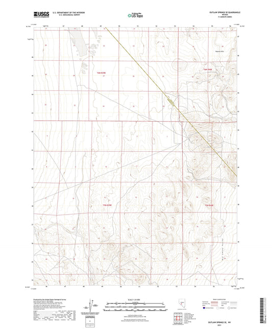 Outlaw Springs SE Nevada US Topo Map Image