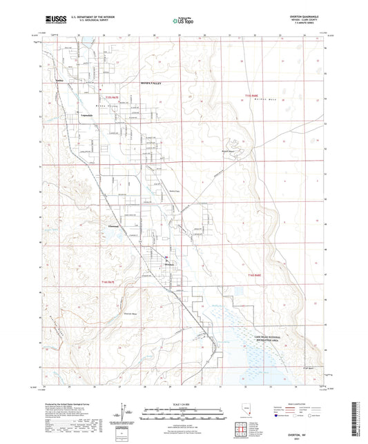 Overton Nevada US Topo Map Image