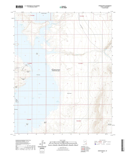 Overton Beach Nevada US Topo Map Image