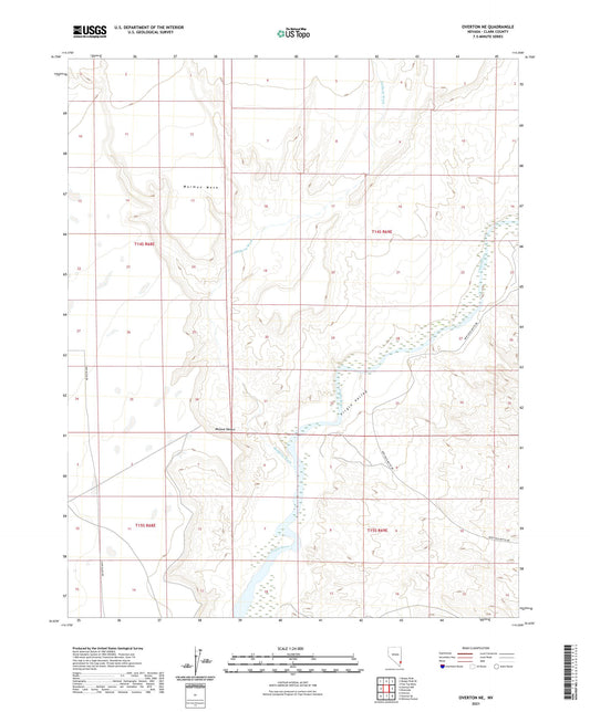 Overton NE Nevada US Topo Map Image