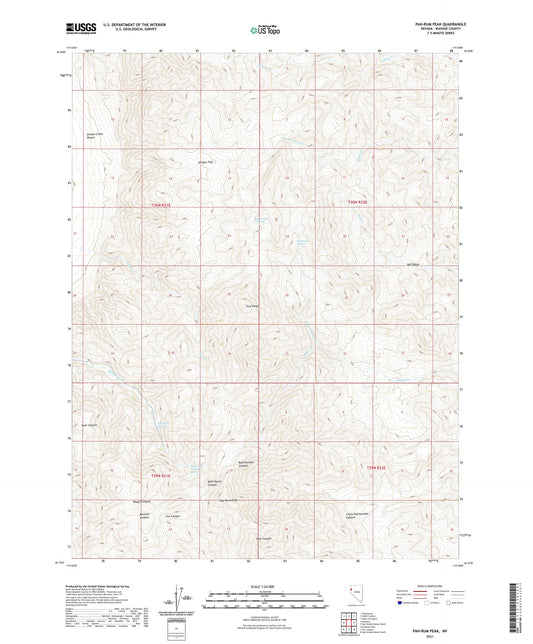 Pah-Rum Peak Nevada US Topo Map Image