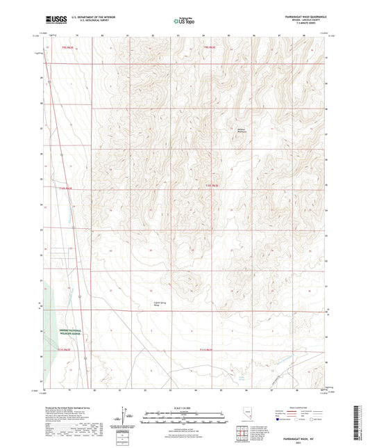 Pahranagat Wash Nevada US Topo Map Image