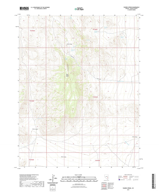 Pahroc Spring Nevada US Topo Map Image