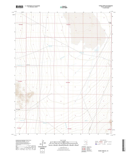 Pahroc Spring NE Nevada US Topo Map Image