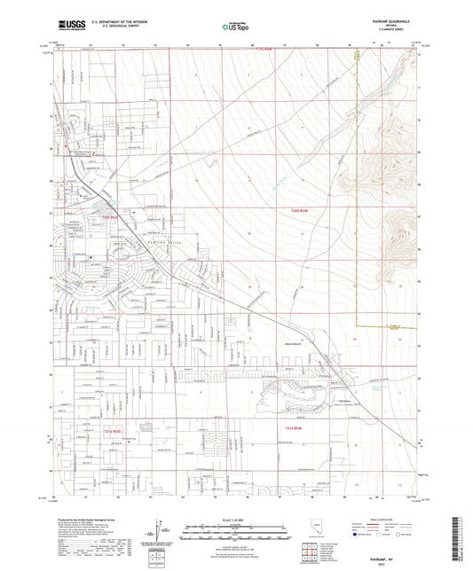 Pahrump Nevada US Topo Map Image