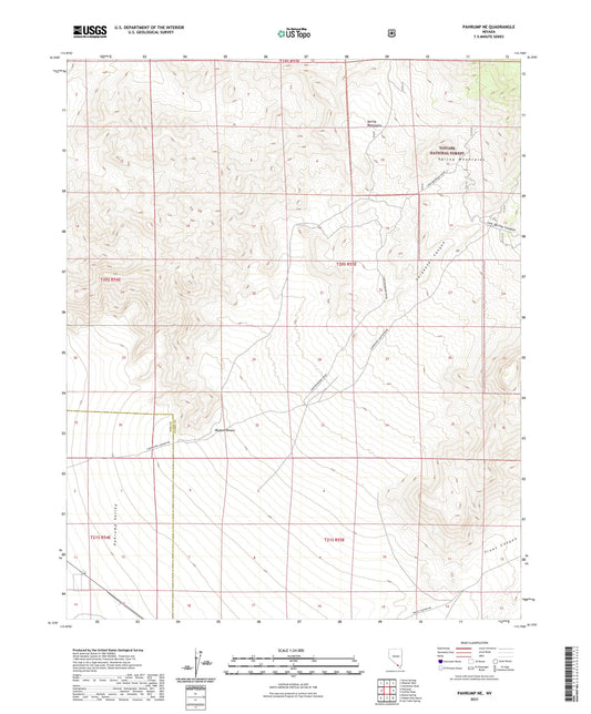 Pahrump NE Nevada US Topo Map Image