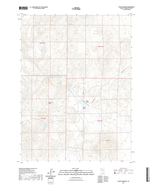 Paiute Meadows Nevada US Topo Map Image