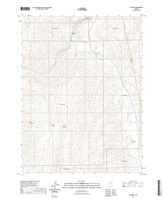 Palisade Nevada US Topo Map Image