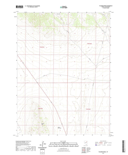 Palomino Ridge Nevada US Topo Map Image