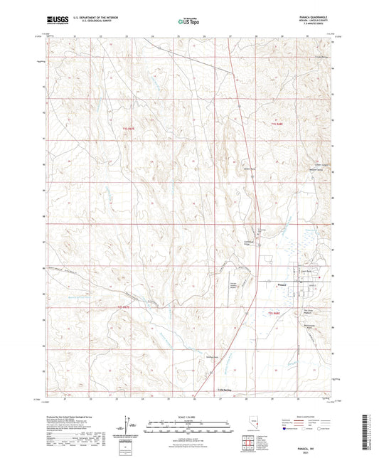 Panaca Nevada US Topo Map Image