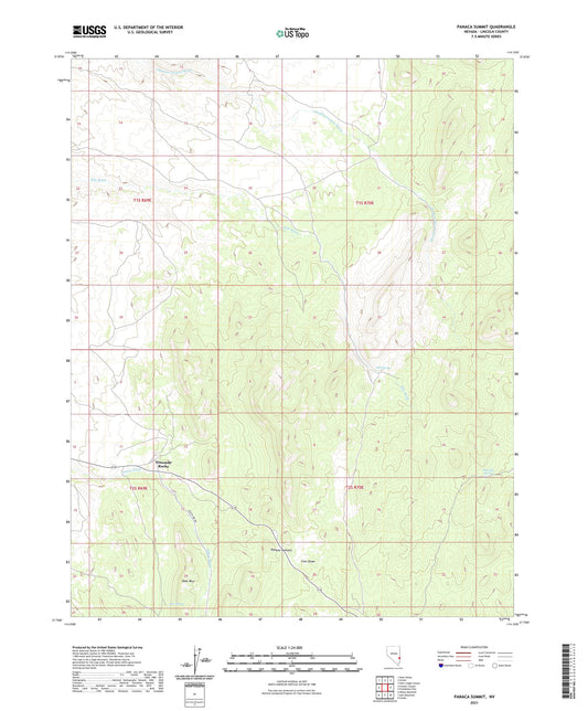 Panaca Summit Nevada US Topo Map Image