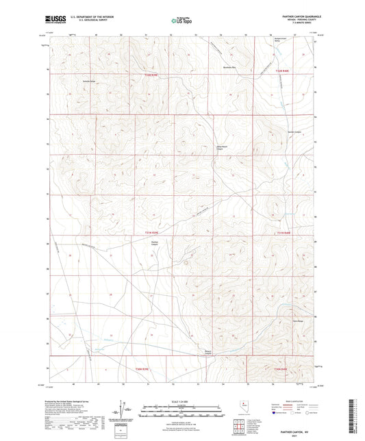 Panther Canyon Nevada US Topo Map Image