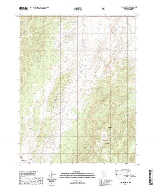 Park Mountain Nevada US Topo Map Image