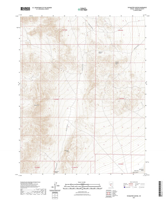 Paymaster Canyon Nevada US Topo Map Image