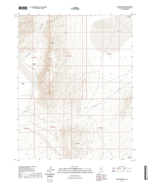Paymaster Ridge Nevada US Topo Map Image