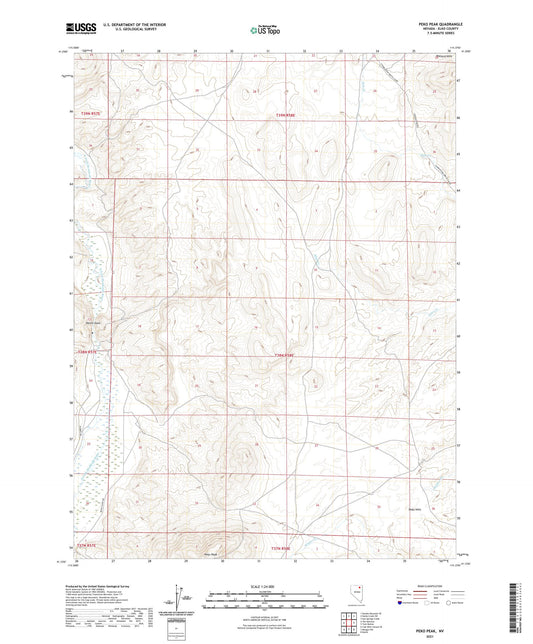 Peko Peak Nevada US Topo Map Image