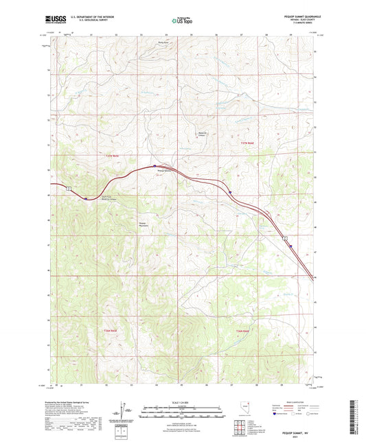 Pequop Summit Nevada US Topo Map Image