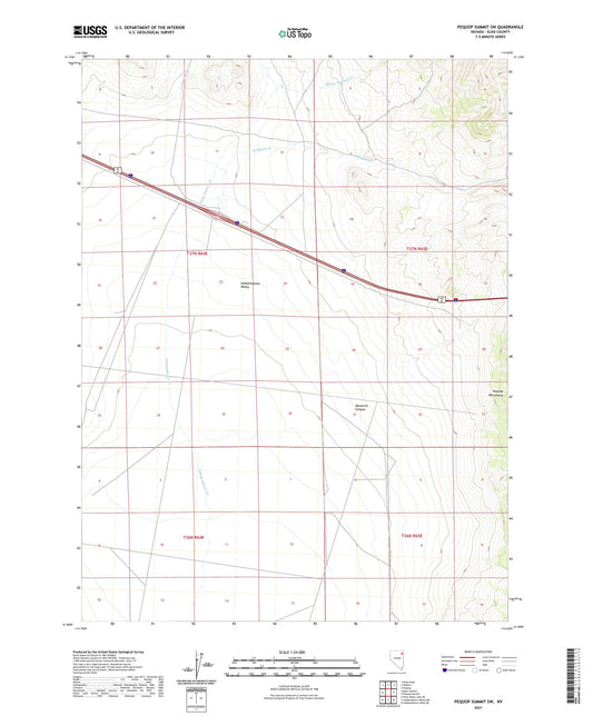 Pequop Summit SW Nevada US Topo Map Image