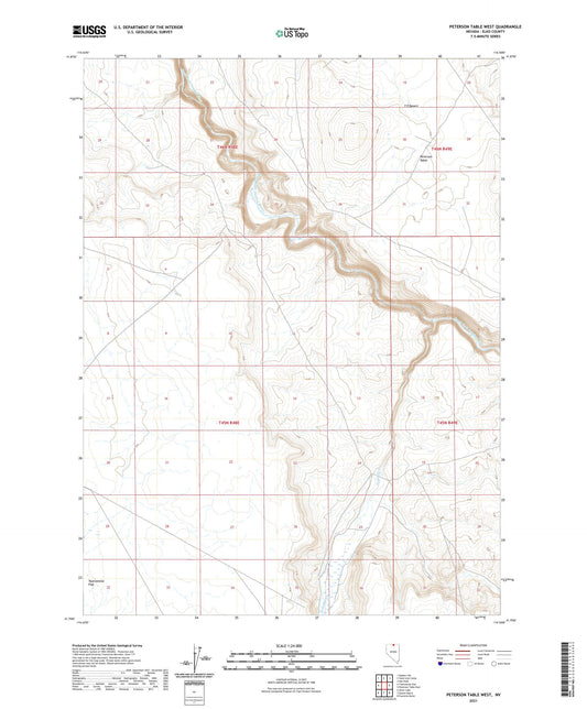 Peterson Table West Nevada US Topo Map Image