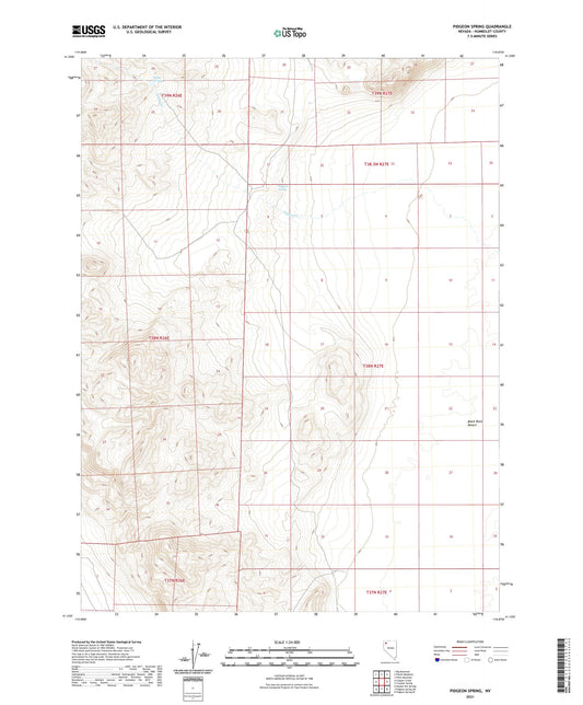 Pidgeon Spring Nevada US Topo Map Image