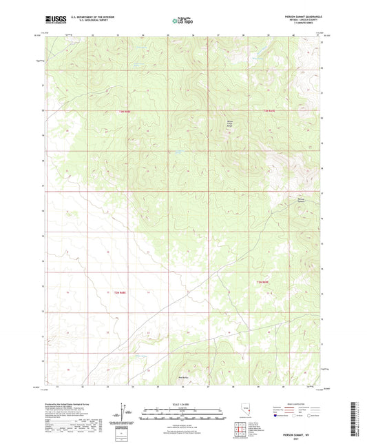 Pierson Summit Nevada US Topo Map Image